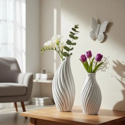 Kit 2 Vasos Decorativos Elegante Festa Luxo Mesa Sala Planta Flor - 2