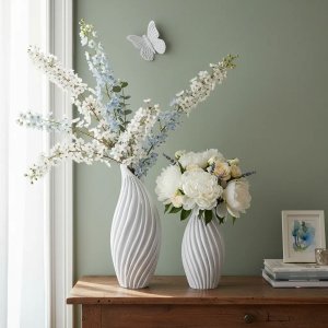 Kit 2 Vasos Decorativos Elegante Festa Luxo Mesa Sala Planta Flor