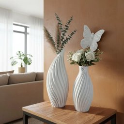 Kit 2 Vasos Decorativos Elegante Festa Luxo Mesa Sala Planta Flor - 8