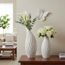 Ver imagem 5 de Kit 2 Vasos Decorativos Elegante Festa Luxo Mesa Sala Planta Flor