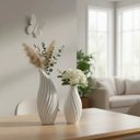 Ver imagem 4 de Kit 2 Vasos Decorativos Elegante Festa Luxo Mesa Sala Planta Flor