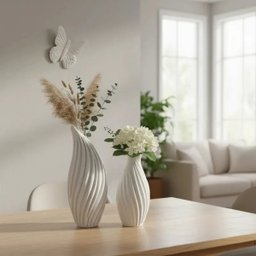 Kit 2 Vasos Decorativos Elegante Festa Luxo Mesa Sala Planta Flor - 4