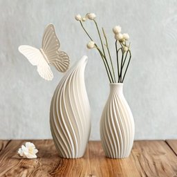 Kit 2 Vasos Decorativos Elegante Festa Luxo Mesa Sala Planta Flor - 3