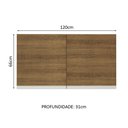 Ver imagem 3 de Armário de Cozinha Aéreo 120 cm 2 Portas Rustic Glamy Madesa