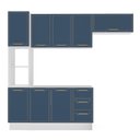 Ver imagem 3 de Cozinha Compacta 250084 4 Peças Amara Branco Azul Politorno Móveis