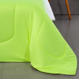 Coberdrom Solteiro Ternura Emoji Porta Bordado Tecido Sherpa 02 Peças - Verde - 5