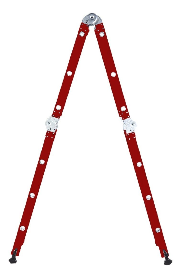 Escada Articulada 12 Degraus Edição Vermelho Escarlate 4x3 - 4