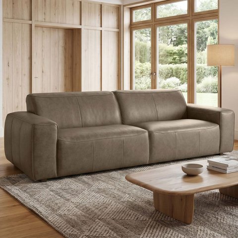 Sofá 2 Lugares para Sala Living 190cm Benassi L06 Couro Marrom Café - Lyam Decor
