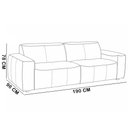 Ver imagem 6 de Sofá 2 Lugares para Sala Living 190cm Benassi L06 Couro Marrom Café - Lyam Decor