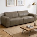 Ver imagem 4 de Sofá 2 Lugares para Sala Living 190cm Benassi L06 Couro Marrom Café - Lyam Decor