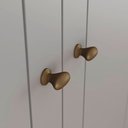 Ver imagem 3 de Guarda Roupa Solteiro 4 Portas com 4 Gavetas Elegante Americano Henn