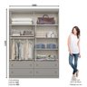 Guarda-roupa 158,5cm 4 Portas 4 Gavetas Americano Henn - 2