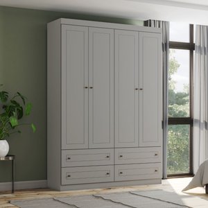 Guarda-roupa 158,5cm 4 Portas 4 Gavetas Americano Henn