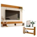 Ver imagem 1 de Painel para Tv Aura com Aparador Frizz Cinamomo Off White - Madetec