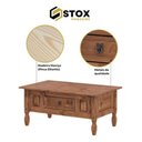 Ver imagem 2 de Mesa de Centro Carvalho Madeira Maciça 1 Gaveta:carvalho