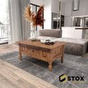 Ver imagem 4 de Mesa de Centro Carvalho Madeira Maciça 1 Gaveta:carvalho