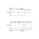 Ver imagem 7 de Cozinha Modulada Completa Americana 11pçs 5 Aéreos 3 Balcões 3 Tampos P/ Cooktop Cz265 Branco -