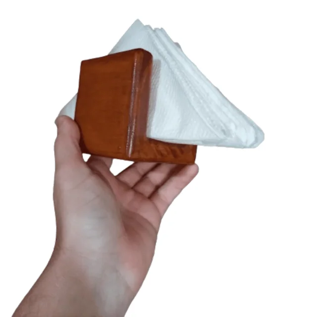 Porta Guardanapo Suporte Papel em Madeira para Mesa e Balcão - 2
