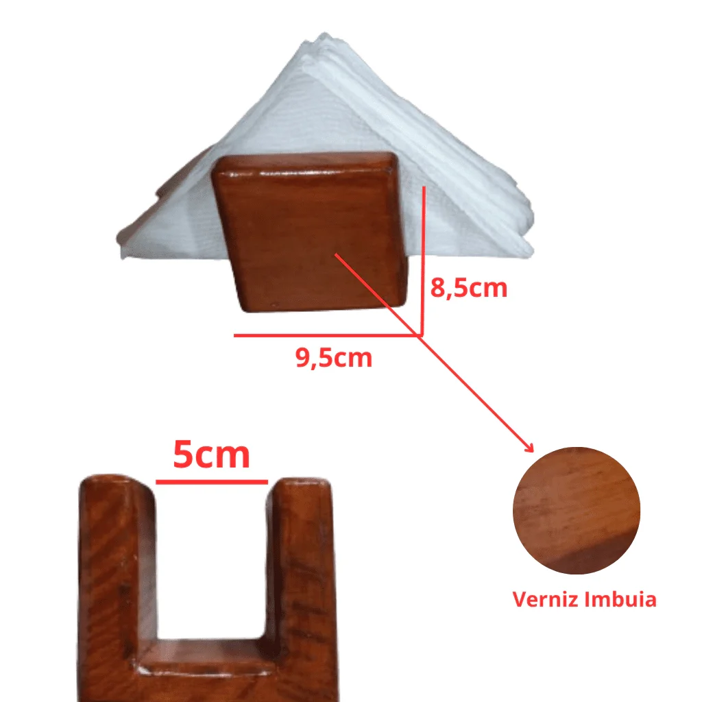 Ver imagem 3 de Porta Guardanapo Suporte Papel em Madeira para Mesa e Balcão