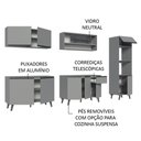 Ver mais imagens de Armário De Cozinha Completa 300cm Cinza Nice 01 Cinza