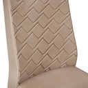Ver imagem 5 de Conjunto Sala de Jantar Mesa Tampo Retangular Chanfrado Curvo Mad/vid 160 X 90cm Kiara Cedro Off Whi