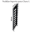 Ver imagem 6 de Suporte de Parede para Lixadeira Aço Robusto + Suporte para 12 Chaves L Painel de Ferramentas