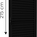 Ver imagem 2 de Porta de Alumínio de Giro Laminada Ventilada 215x85cm Lucasa Ideale Abertura Direita Preto