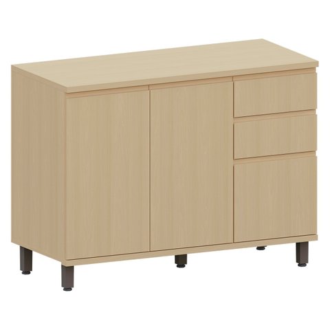 Balcão de Cozinha com Tampo 120cm Pierre Carvalho L01 - Mpozenato