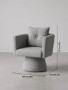 Ver imagem 2 de Poltrona Decorativa Orgânica Base Fixa Agatha Suede Cinza Liso