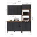 Ver imagem 4 de Armário de Cozinha Modulada Compacta Fidelitá Nara 100% MDF 3 Peças 190cm 10 Portas 2 Gavetas com