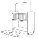 Ver imagem 2 de Mini Berço Compacto Portátil para Bebê com Rodízio Colchão Suporte para Mosquiteiro e