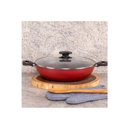 Panela Wok de Aluminio 28cm Loreto Vermelho Tramontina - 3
