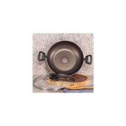 Panela Wok de Aluminio 28cm Loreto Vermelho Tramontina - 2