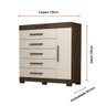 Cômoda 100%mdf com 5 Gavetas Sapateira 1 Porta Rayane Prime Acp Móveis Café/off White - 4