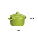 Ver imagem 2 de Kit 6 Mini Caçarolas Cerâmica Panelinha c/ Tampa Verde 250ml