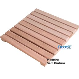 Deck de Madeira Modular 45x45 Cm Réguas 4 Cm sem Pintura Neonx - 2