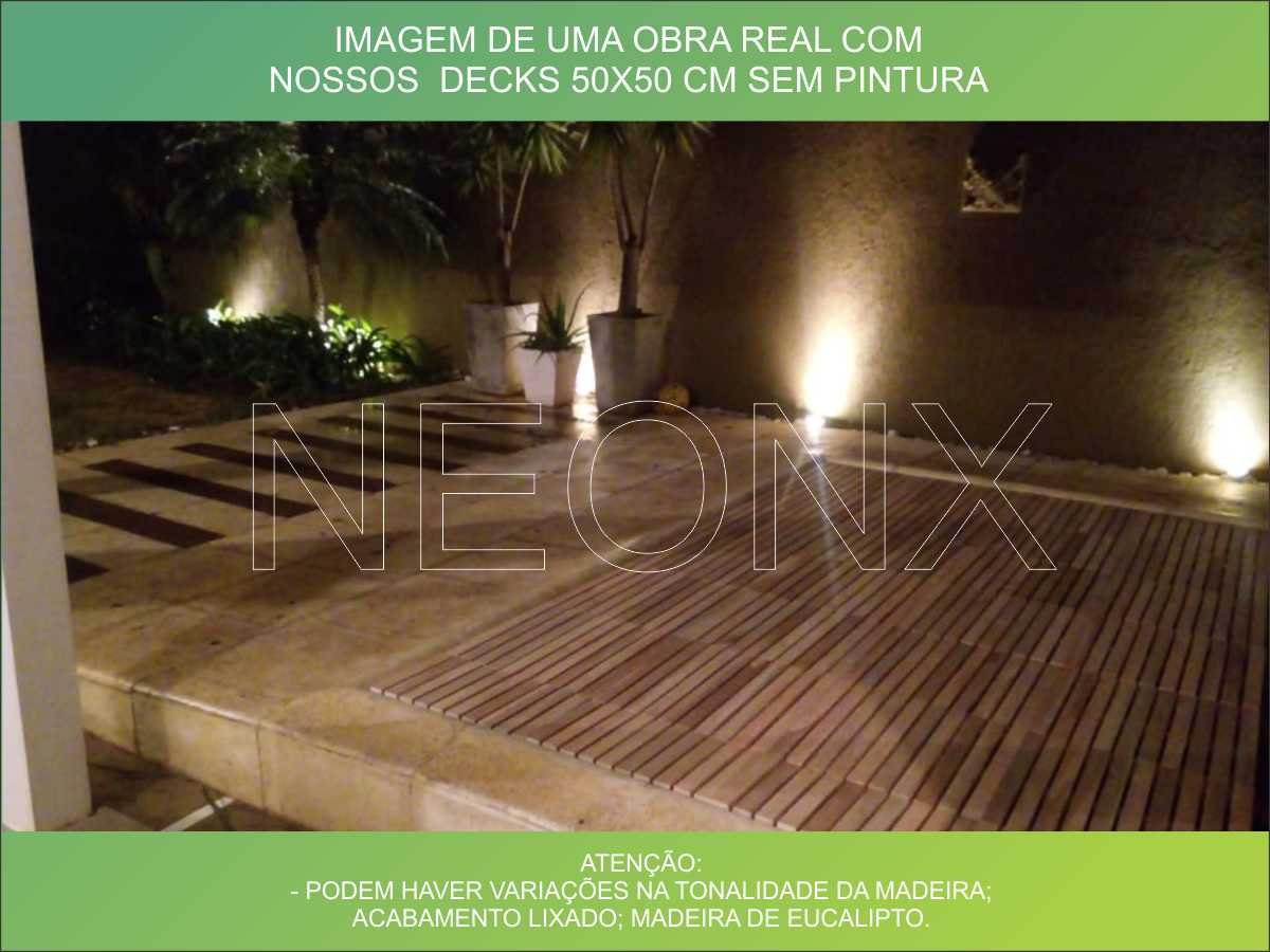 Deck de Madeira Modular 45x45 Cm Réguas 4 Cm sem Pintura Neonx - 6