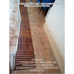 Deck de Madeira Modular 45x45 Cm Réguas 4 Cm sem Pintura Neonx - 7
