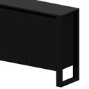 Ver imagem 5 de Balcão Armário Escritório 3 Portas 136cm com 2 Prateleiras e Pés em Metal Industrial Executive