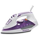 Ver imagem 1 de Ferro de Passar Roupa a Vapor Mondial Ceramic Express 1200w Branco/roxo 220v - F-40