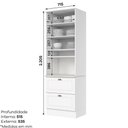Ver imagem 3 de Torre Quente 71,5cm com Rodapé para 1 Forno com 2 Gavetões 2 Portas Sophia Henn