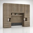 Ver imagem 2 de Guarda-Roupa de Casal King Size sem Cama 1223SK Castanho