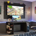 Ver imagem 1 de Mesa para Computador Gamer Madesa 9409 e Painel para TV até 65 Polegadas Preto Cor:Preto