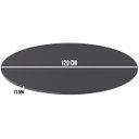Ver imagem 2 de Tampo Preto Fosco Mdp Redondo 15 Mm 120cm Diâmetro