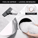 Ver imagem 2 de Tapete Sala Felpudo Peludo Branco Redondo 60 cm