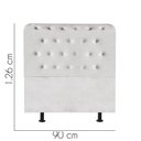 Ver imagem 2 de Cabeceira para Cama Box Solteiro 90 Cm Brenda:cinza Claro