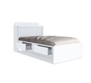 Ver imagem 1 de Cama Tamires Baú 2 Gavetas Solteiro Branco – VJ Móveis