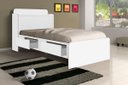 Ver imagem 2 de Cama Tamires Baú 2 Gavetas Solteiro Branco – VJ Móveis