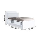 Ver imagem 3 de Cama Tamires Baú 2 Gavetas Solteiro Branco – VJ Móveis