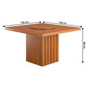 Ver imagem 3 de Mesa de Jantar Quadrada com Tampo Giratório 8 Lugares Multimóveis CR50231 Cinamomo